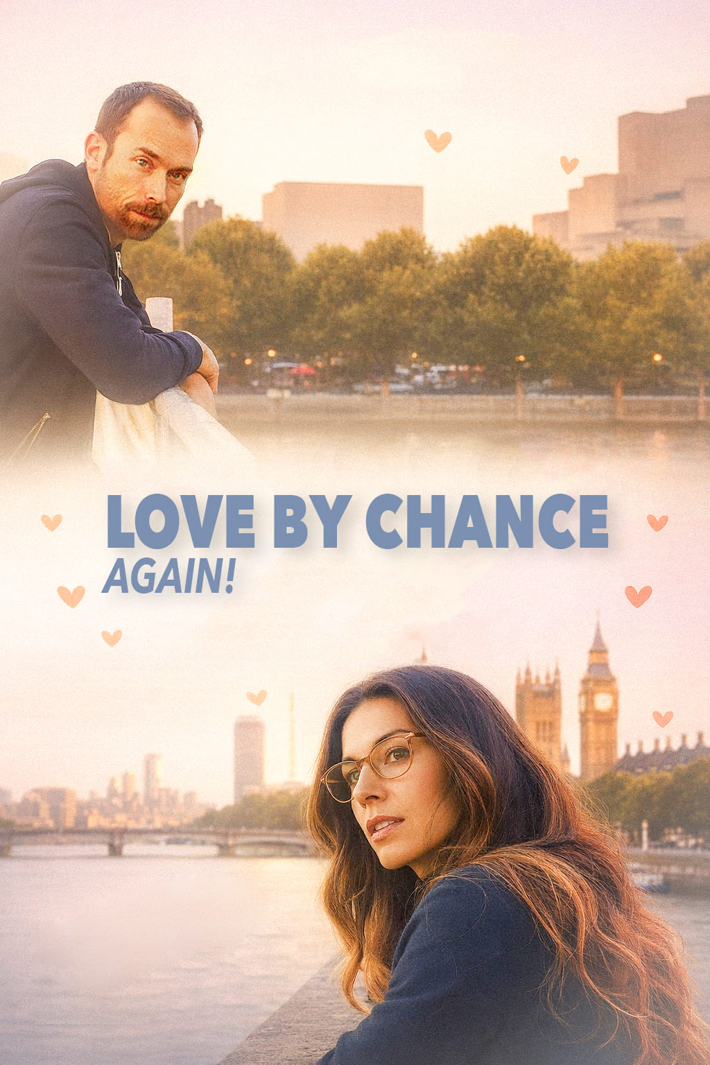 Romantic comedy film poster design for Love by Chance Again