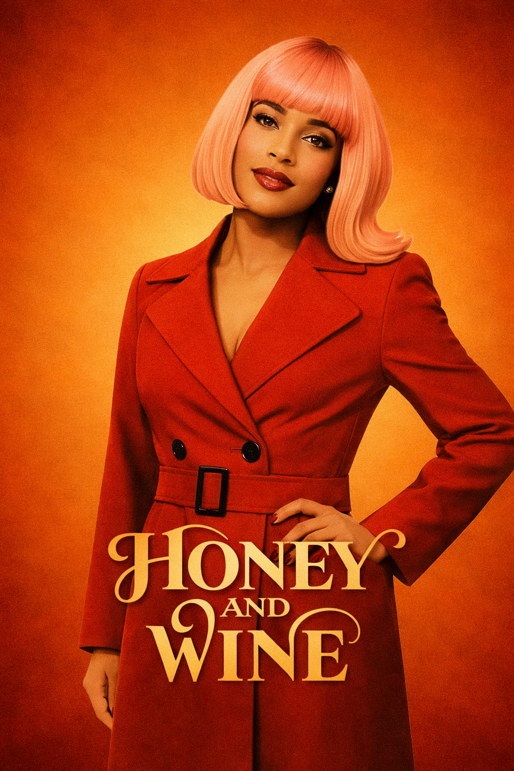 Romantic independent film poster design for Honey and Wine