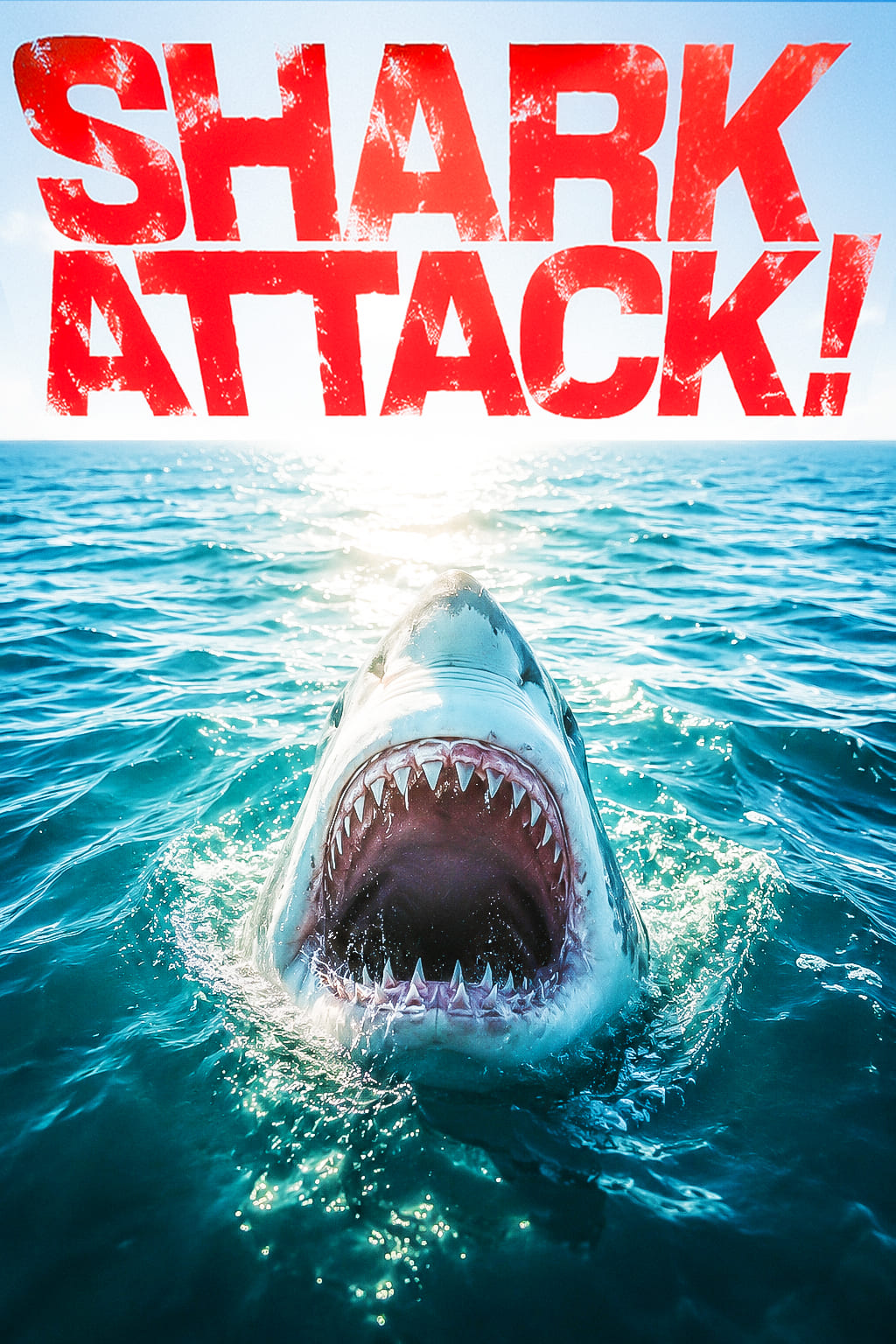 Film poster design for Shark Attack!